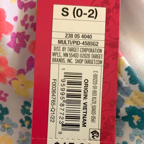 Xhilaration™ Strappy Cheeky Bikini Bottom Floral Daisy Pink Purple Size S M - Picture 8 of 10